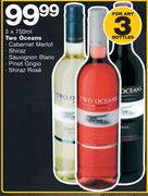 Two Oceans Cabernet Merlot/Shiraz/Sauvignon Blanc/Pinot Grigio/Shiraz Rose-3 x 750ml