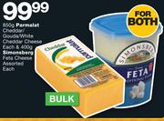 Parmalat Cheddar/Gouda/White Cheddar Cheese 850g & 400g Simonsberg Feta Cheese Assorted-Each