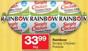 Rainbow Simply Chicken Polonie-1Kg
