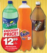 Sprite/Fanta Assorted/Stoney Cold Drink-2L Each