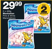Manhattan Pink & White Marshmallows-2x400g