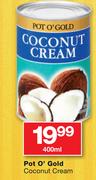 Pot O' Gold Coconut Cream-400ml