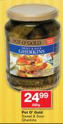 Pot O' Gold Sweet & Sour Gherkins-680g