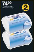 Baby Soft Toilet Tissue Wipes-2x42 Per Tub