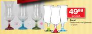 Coral 3 Pack Fiesta Cocktail Glasses-Per Pack