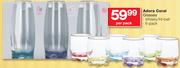 Adora Coral 6 Pack Whisky/Hi-Ball Glasses-Per Pack