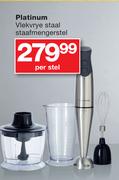 Platinum Vlekvrye Staal Staafmenger stel-Per Stel