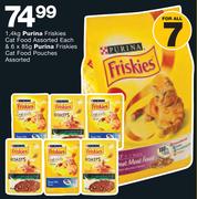 Purina Friskies Cat Food Assorted 1.4Kg & 6x85g Cat Food Pouches Assorted