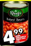Rhodes Baked Beans in Tomato Sauce-410g