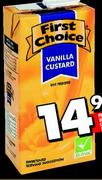 First Choice UHT Vanilla Custard-1Ltr