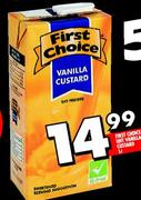 First Choice UHT Vanilla Custard-1l
