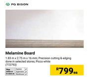 PG Bison Melamine Board 1.83m x 2.75m x 16mm 772793
