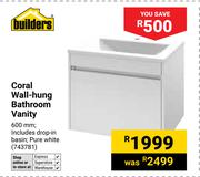 Builders Coral Wall Hung Bathroom Vanity 743781