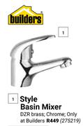 Builders Style Basin Mixer 275219