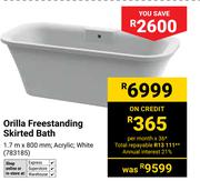 Orilla Freestanding Skirted Bath 1.7m x 800mm 783185
