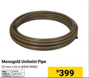 Monogold Unitwist Pipe 22mm x 25m 850019069
