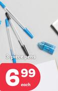 3 Piece Pens-Each
