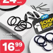 12 Pack Hair Elastics-Each