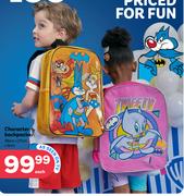 Character Backpacks 36cm x 27cm x 9cm-Each