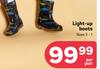 Light Up Boots Sizes 3-1-Per Pair