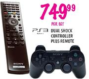 PS3 Dual Shock Controller Plus Remote-Per Set
