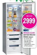 KIC Metallic Silver Bottom Freezer/Fridge-346l