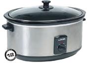 Logik Stainless Steel Slow Cooker-6.5Ltr