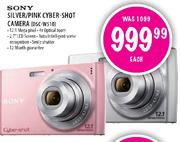 Sony Silver/Pink Cyber-Shot Camera-DSC-W510