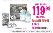 Tommee Tippee 2 Pack Bottles-260ml