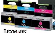 Lexmark 100 Magenta,Cyan Or Yellow Ink Cartridges