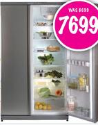 Defy Metallic Silver Side By Side Fridge/Freezer-622ltr