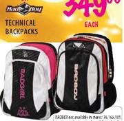 Bad Girl Or Bad Boy Technical Back Pack Each