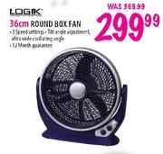 Logik 36cm Round Box Fan
