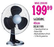 Logik 40cm Desk Fan
