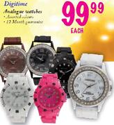 Digitime Analogue Watch