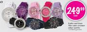 Ladies & Gents 50m Water Resistant Colour Watches