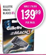 Gillette Mach3 Blades-8's per pack