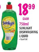 750ml Sunlight Dishwashing Liquid-each