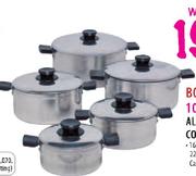 Bon Voyage Aluminium Cookware Set-10Piece