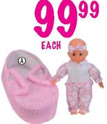 New Born Doll And Carrier