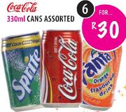 Cocacola Cans 330ml-6 Pcs