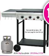 ALVA 3 Burner Flat Top Barbecue