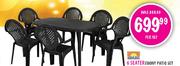 Gold Sun 6 Seater Ebony Patio Set