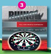 Rhino Dartboard With 18g Laser Darts Set-Each