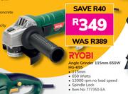Ryobi Angle Grinder 115mm 650W HG-655