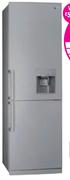 LG Platinum Silver Top Fridge/Freezer With Water Dispenser(Grf429Blck)-296l