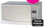 Defy 38l Metallic Silver Electronic Microwave Oven