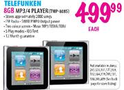 Telefunken 8GB MP3/4 Player(TMP-8085)