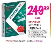 Kaspersky Anti-Virus 1 User 2012
