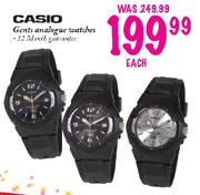 Casio Gents Analogue Watches-each